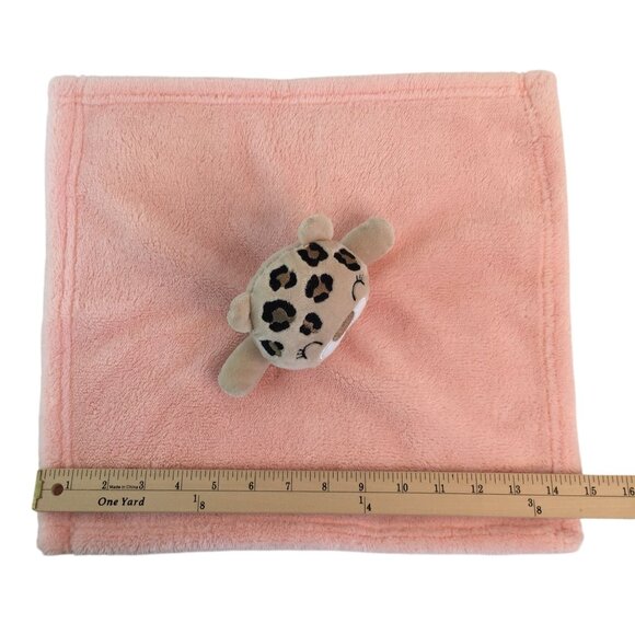 Baby Gear Pink Tan Leopard Cheetah Lovey 14" Baby Security Blanket - Picture 4 of 6
